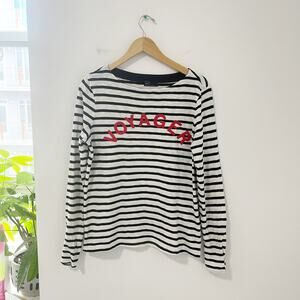 Gap Voyager Striped Graphic Long Sleeve Top Size Large